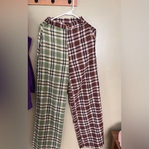 Daisy street 2 toned plaid pants size XS